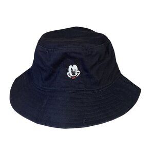 Walt Disney Parks Mickey Winking Bucket Hat Embroidered Adult Dark Blue VGC